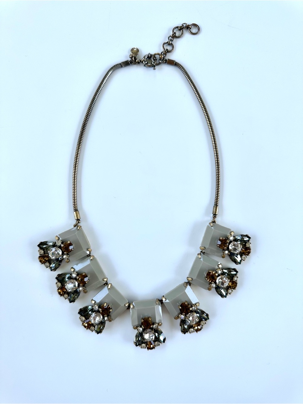 J.Crew Crystal and Stone Row Necklace - GUC
